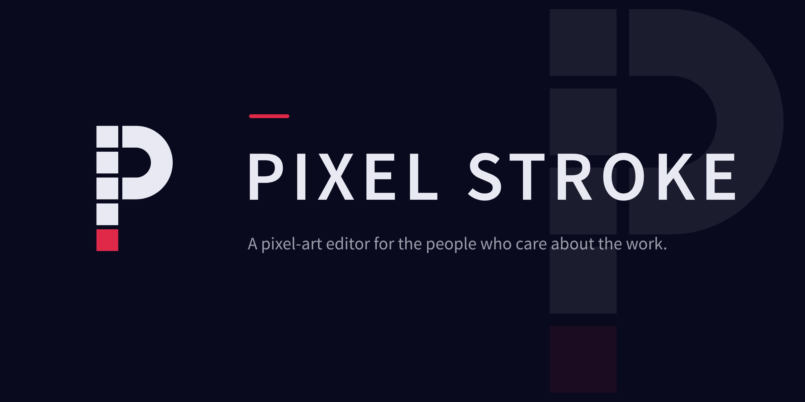 Pixel Stroke, a pixel-art and animation editor